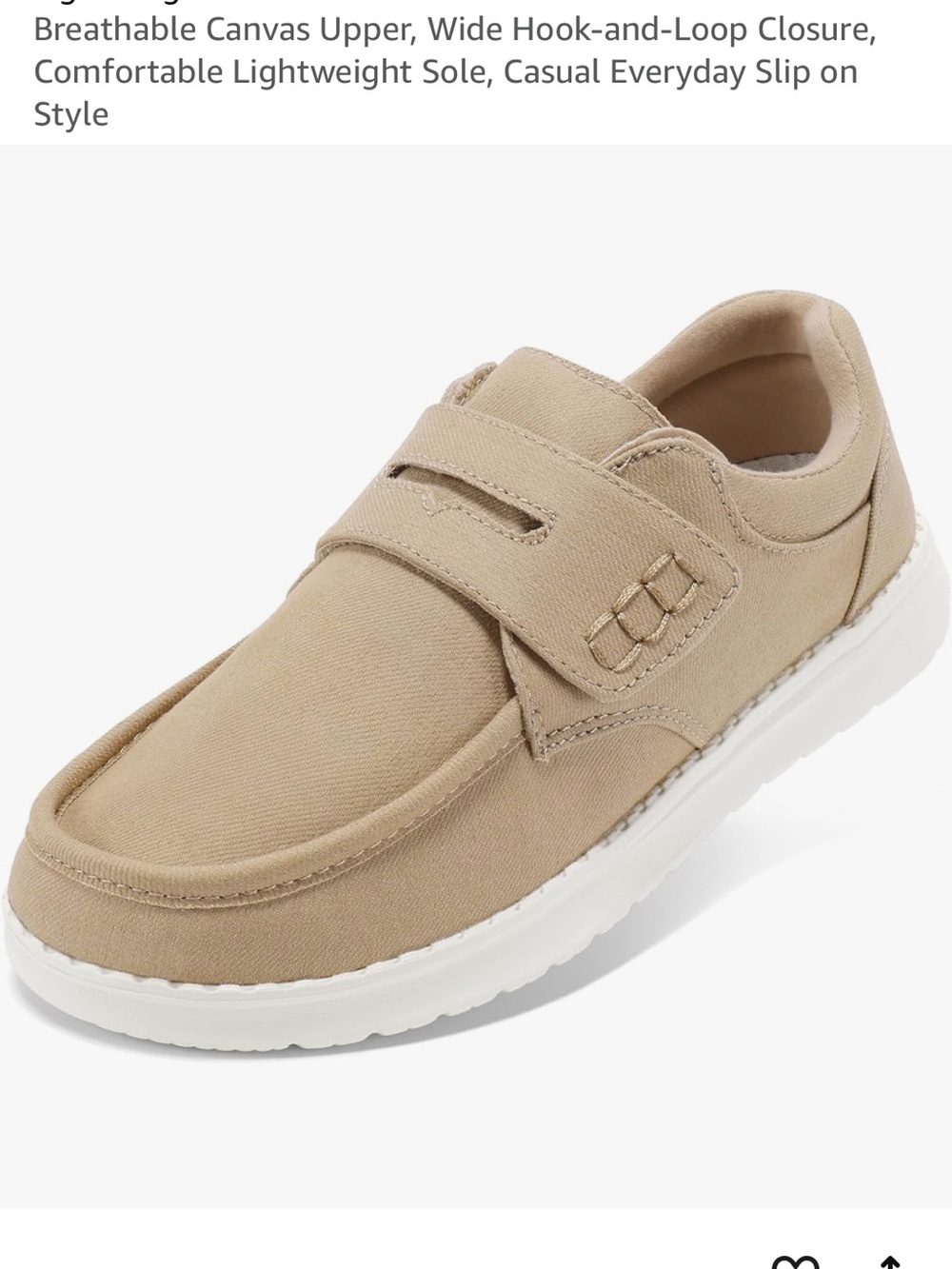 Women’s Casual Hook-and-Loop Shoe in Beige